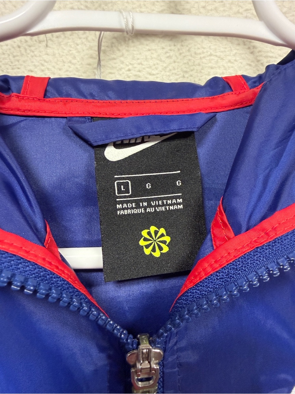 Nike Kids Blue Two-Tone Hooded Rain Jacket - Picture 2 of 6